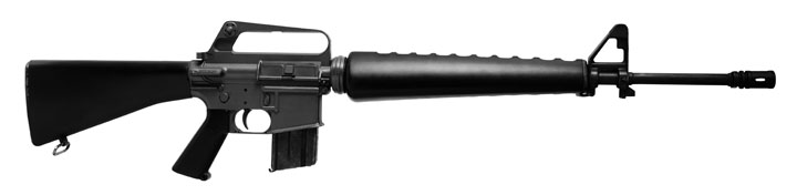 Stock photo of an assault rifle