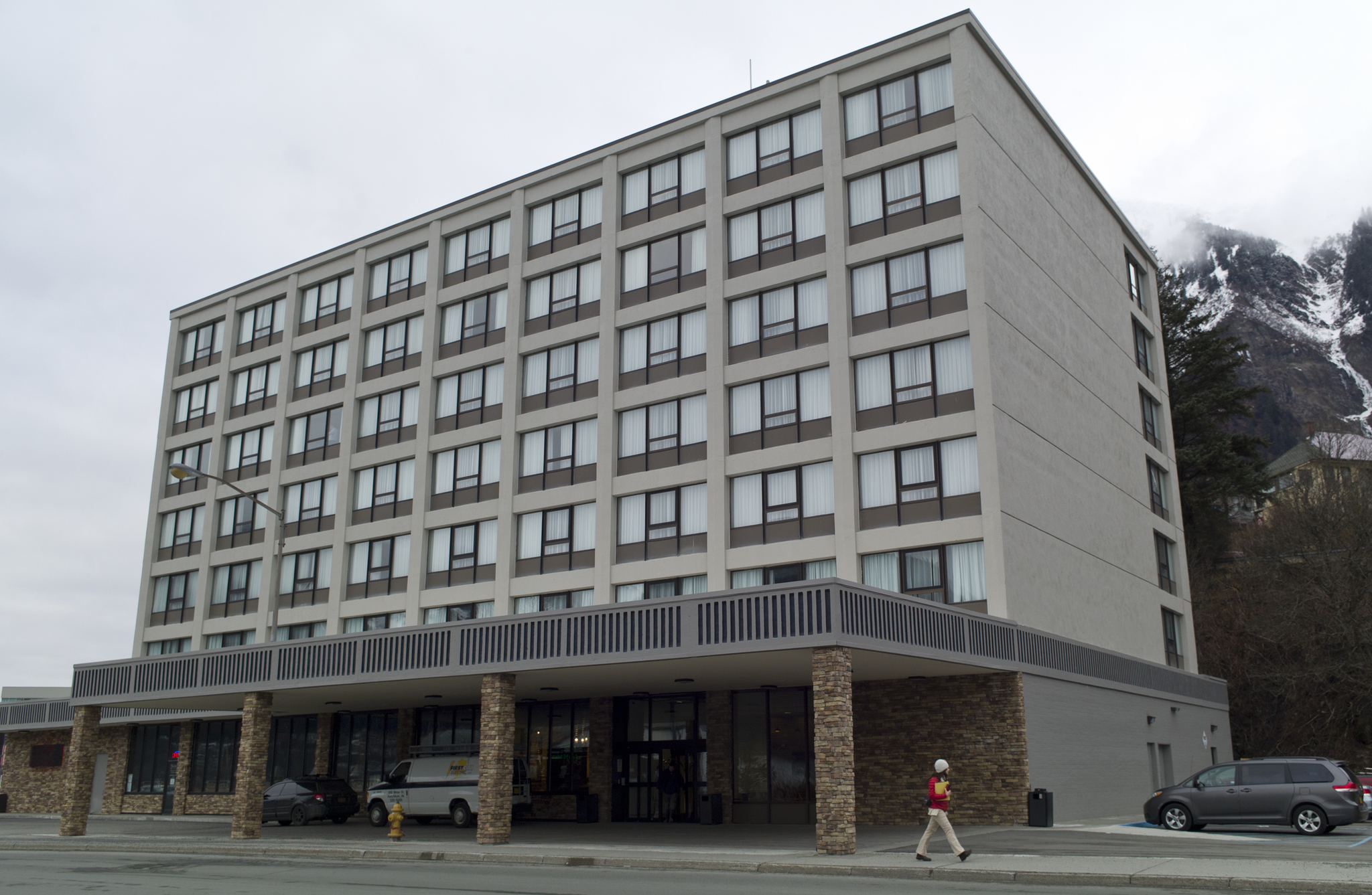 Goldbelt Hotel in downtown Juneau on Tuesday. (Michael Penn | Juneau Empire)