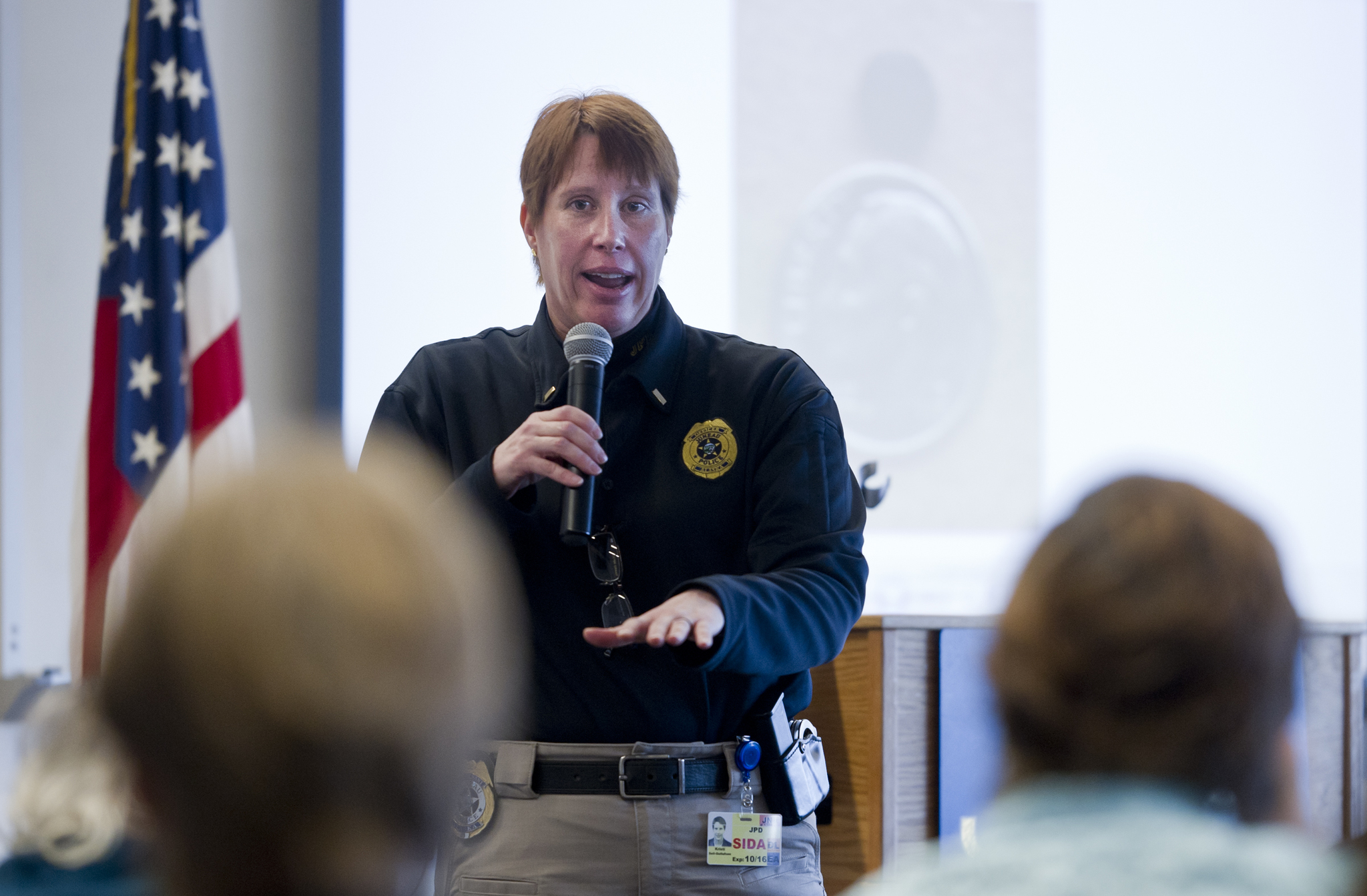 In this December 2015 file photo, Juneau Police Department Lt. Kris Sell speaks to the Juneau Chamber of Commerce about the recent uptick in heroin usage and violent crime in Juneau. (Michael Penn | Juneau Empire File)