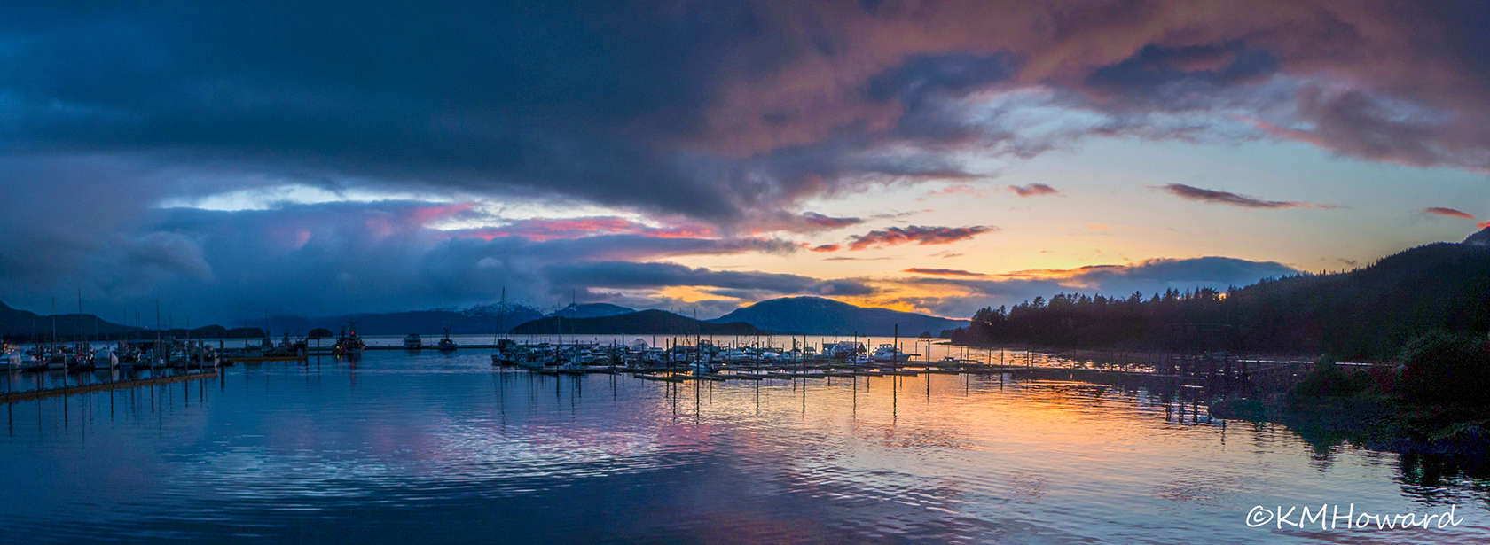 Multi-colored sunset over Auke Bay on Feb. 15. (Photo by Kerry Howard)
