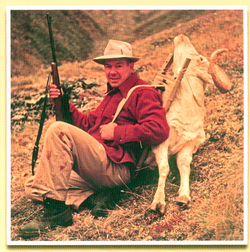 Jim Rearden in 1955 with a Dall sheep he hunted in the Brooks Range. (Courtesy photo)