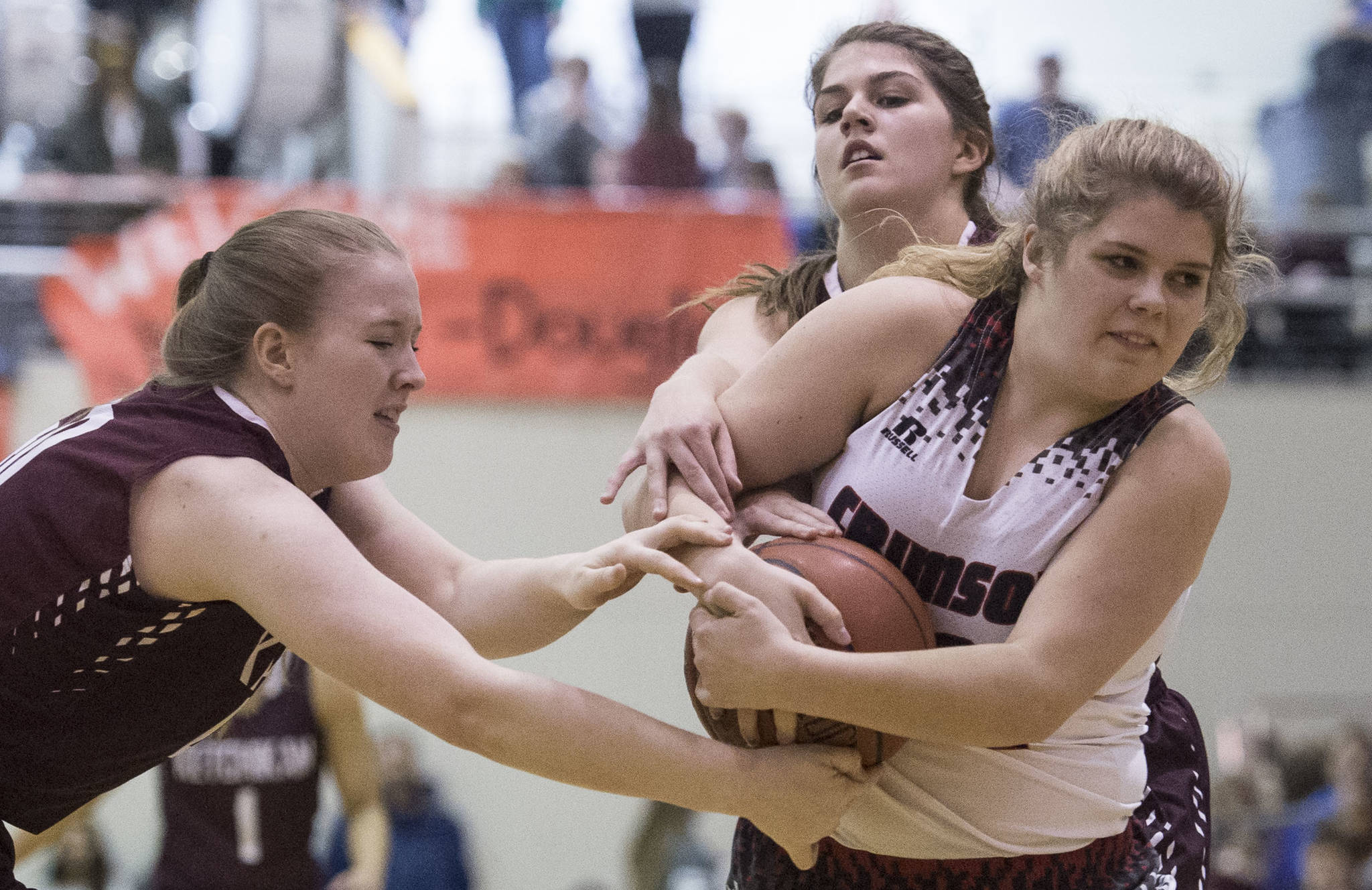 Juneau-Douglas competes against Ketchikan during the Region V Basketball finals at JDHS on Friday, March 10, 2017. Ketchikan won 41-39 to force a playoff game on Saturday. (Michael Penn | Juneau Empire)