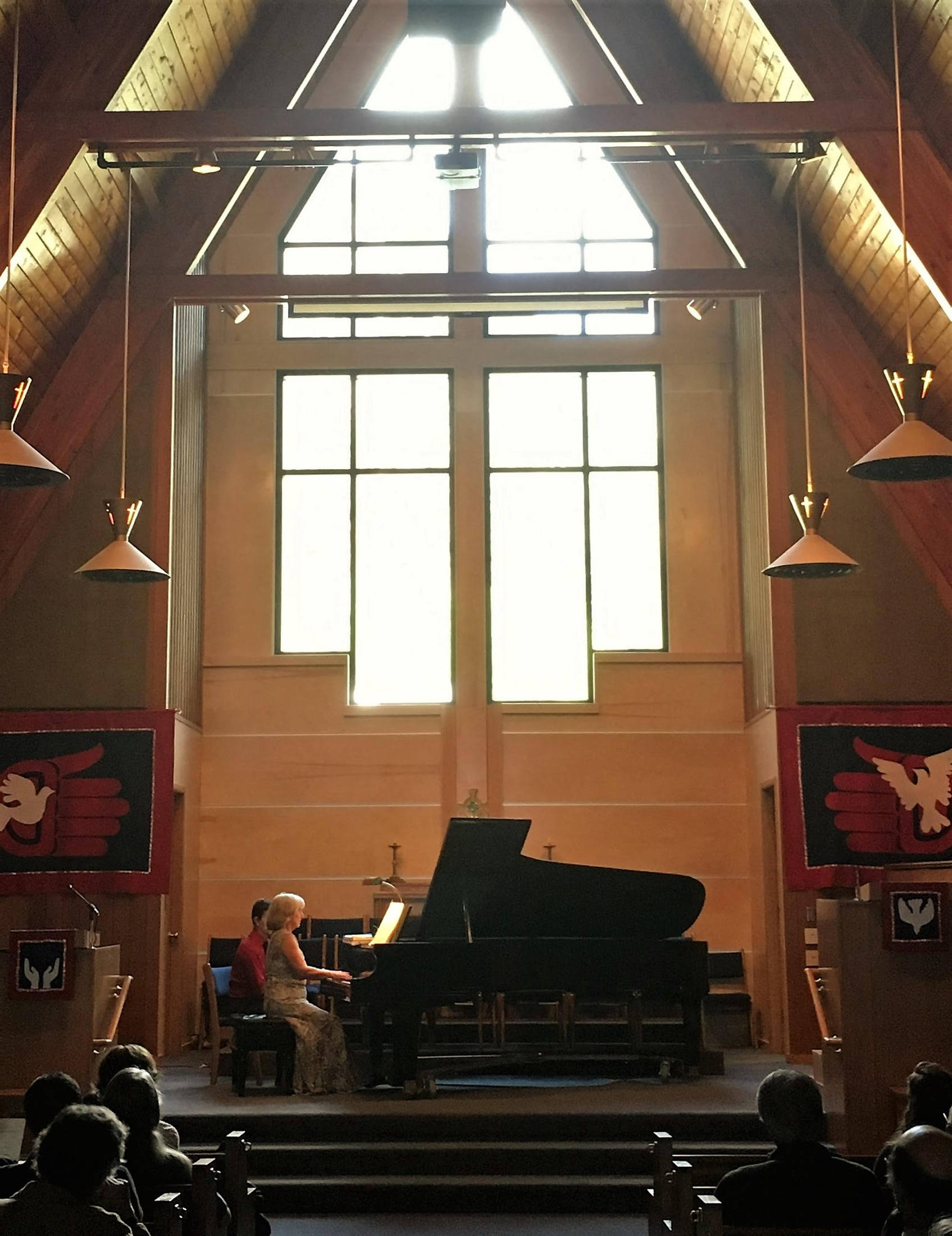 Mary Watson plays the piano at one in a series of free concerts to raise money for a new piano for the new Juneau Arts and Culture Center. Submitted photo.