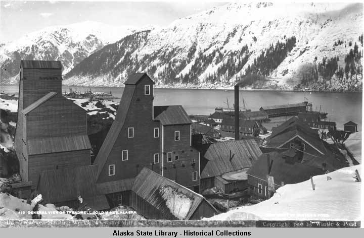 Alaska State Library General view of Treadwell Gold Mines in Juneau, circa 1899.