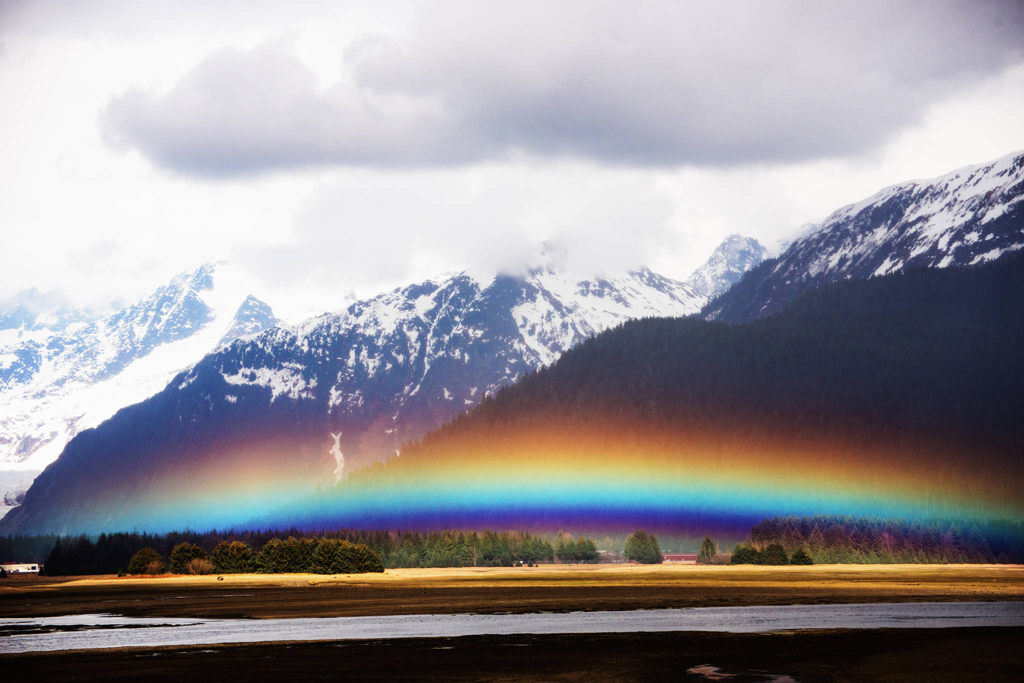 Uakoko rainbows are seen in the Gastineau Channel on Sunday. (Photo by Scott Spickler)