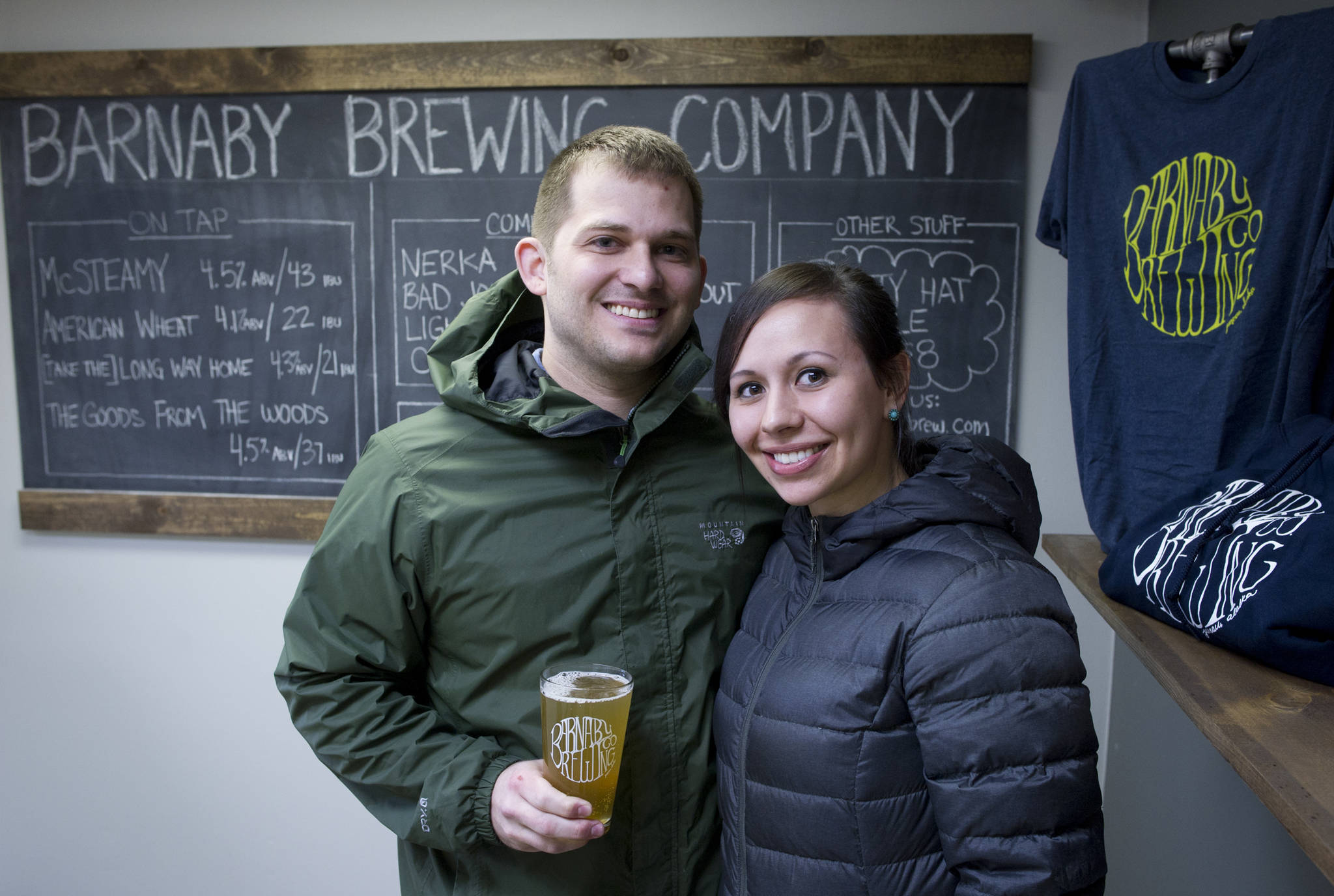 Matt and Kelly Barnaby are ready to open their Barnaby Brewing Company to the public at 206 N. Franklin Street. (Michael Penn | Juneau Empire)