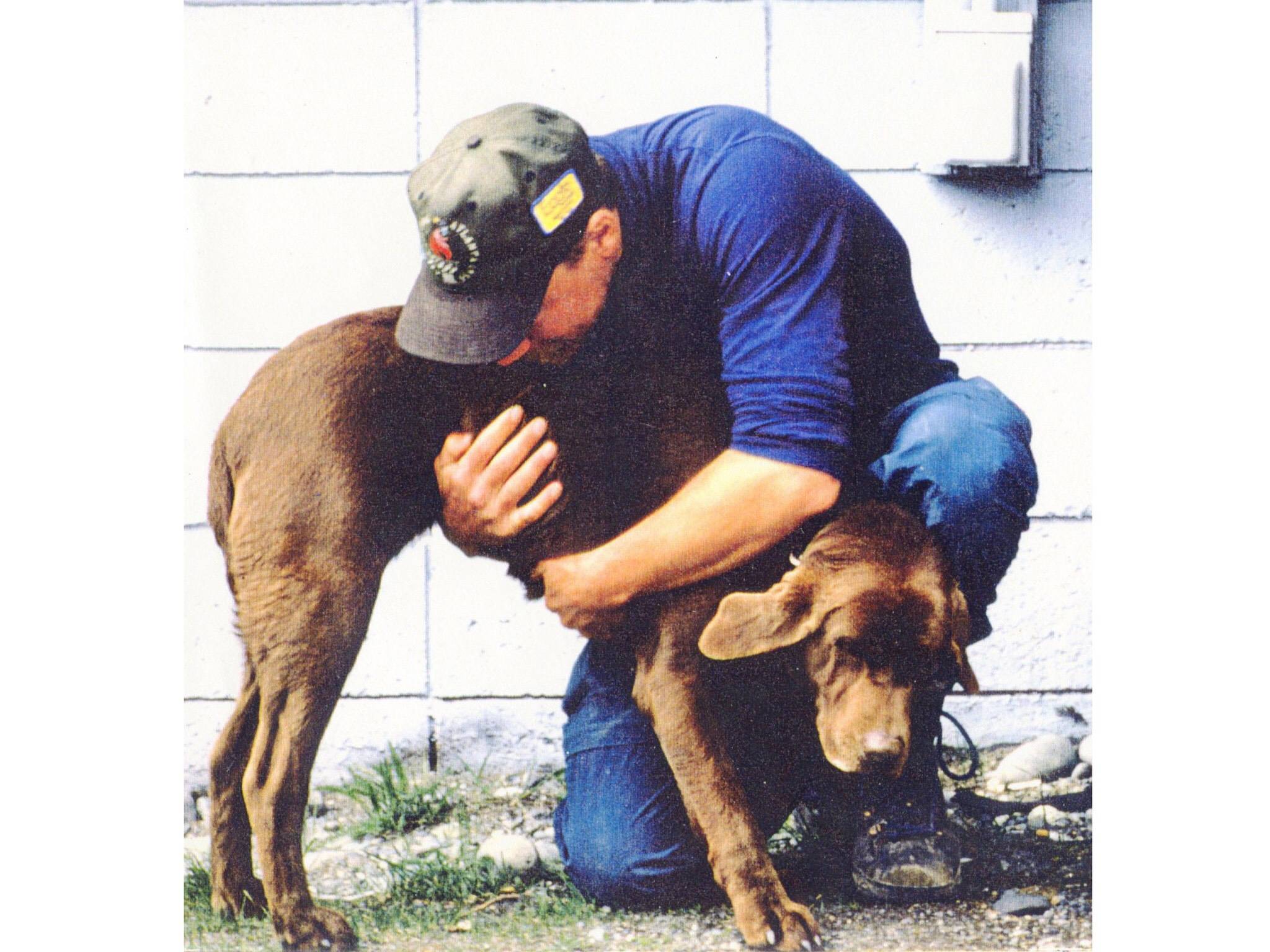 Ned Rozell and his dog Jane in 1997. (Photo courtesy of Ned Rozell)