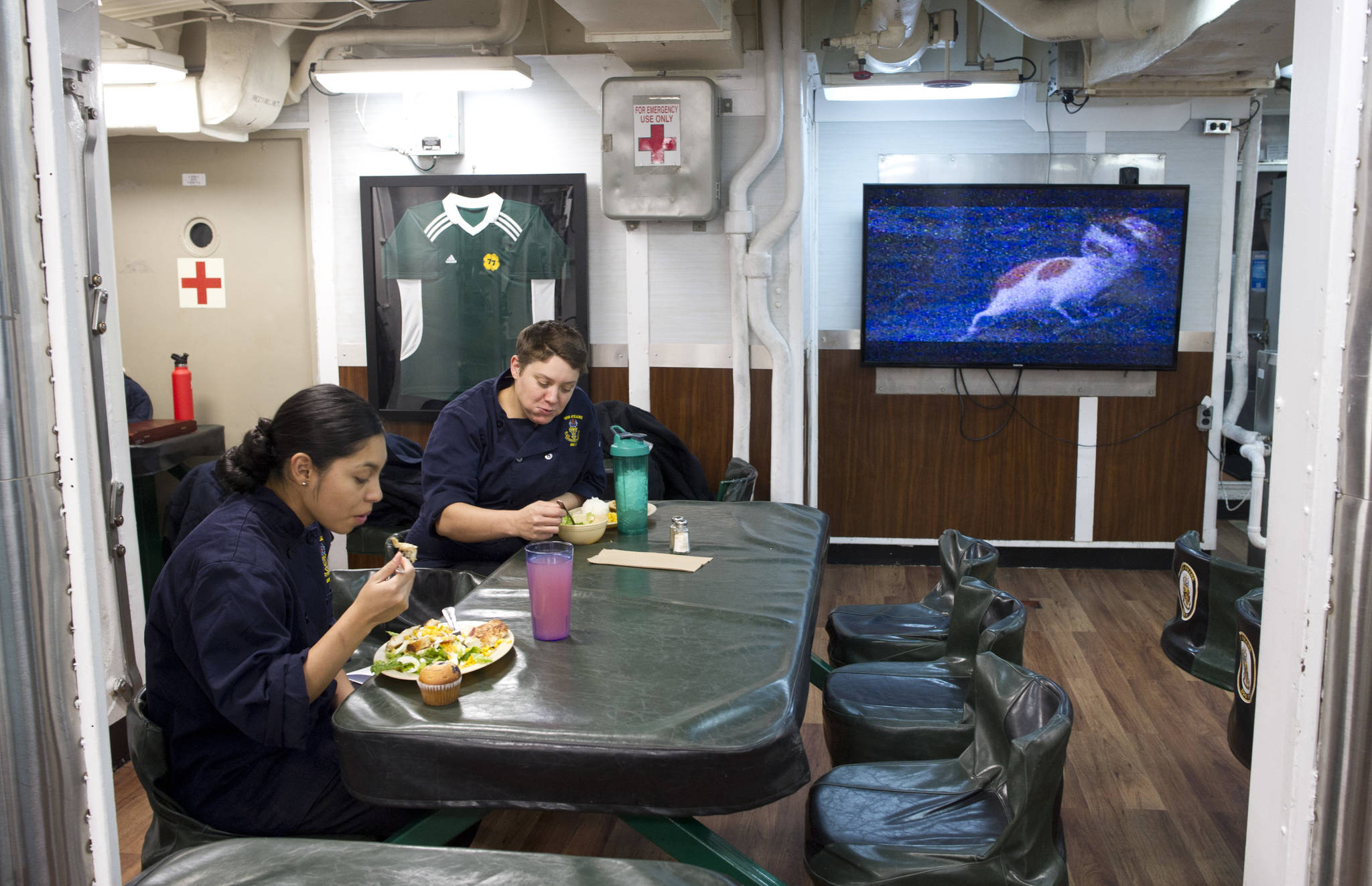 Crew of visiting U.S. Navy destroyer have one thing atop their menu