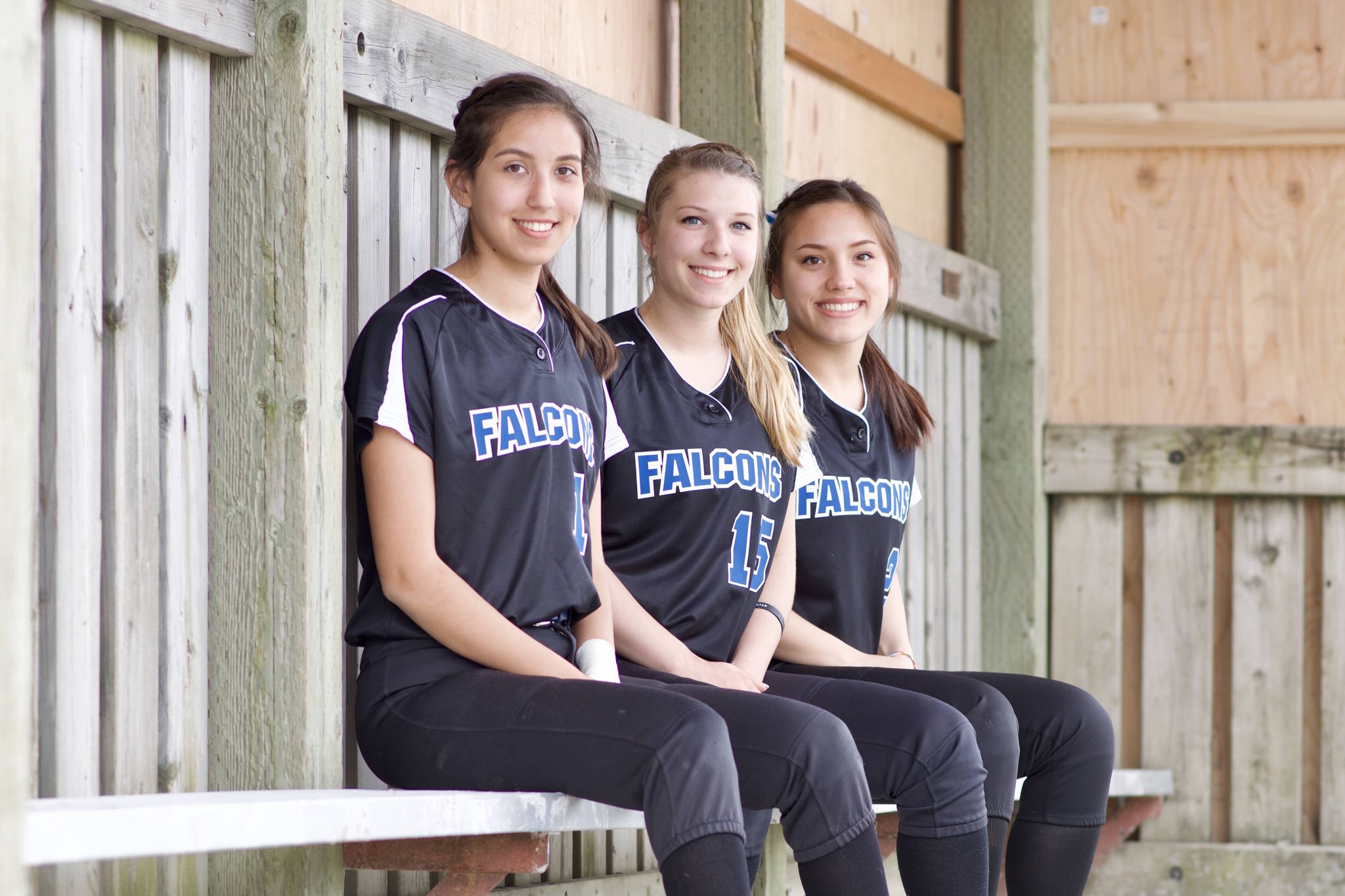 TMHS seniors Alice Duncan, Haleigh DiCarlo and Alondra Echiverri. (Photo courtesy of Sharla Hayes)