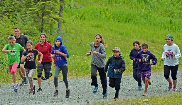 Participants in the Latseen Running Camp at Eaglecrest in this 2015 archive photo. (Michael Penn | Juneau Empire)