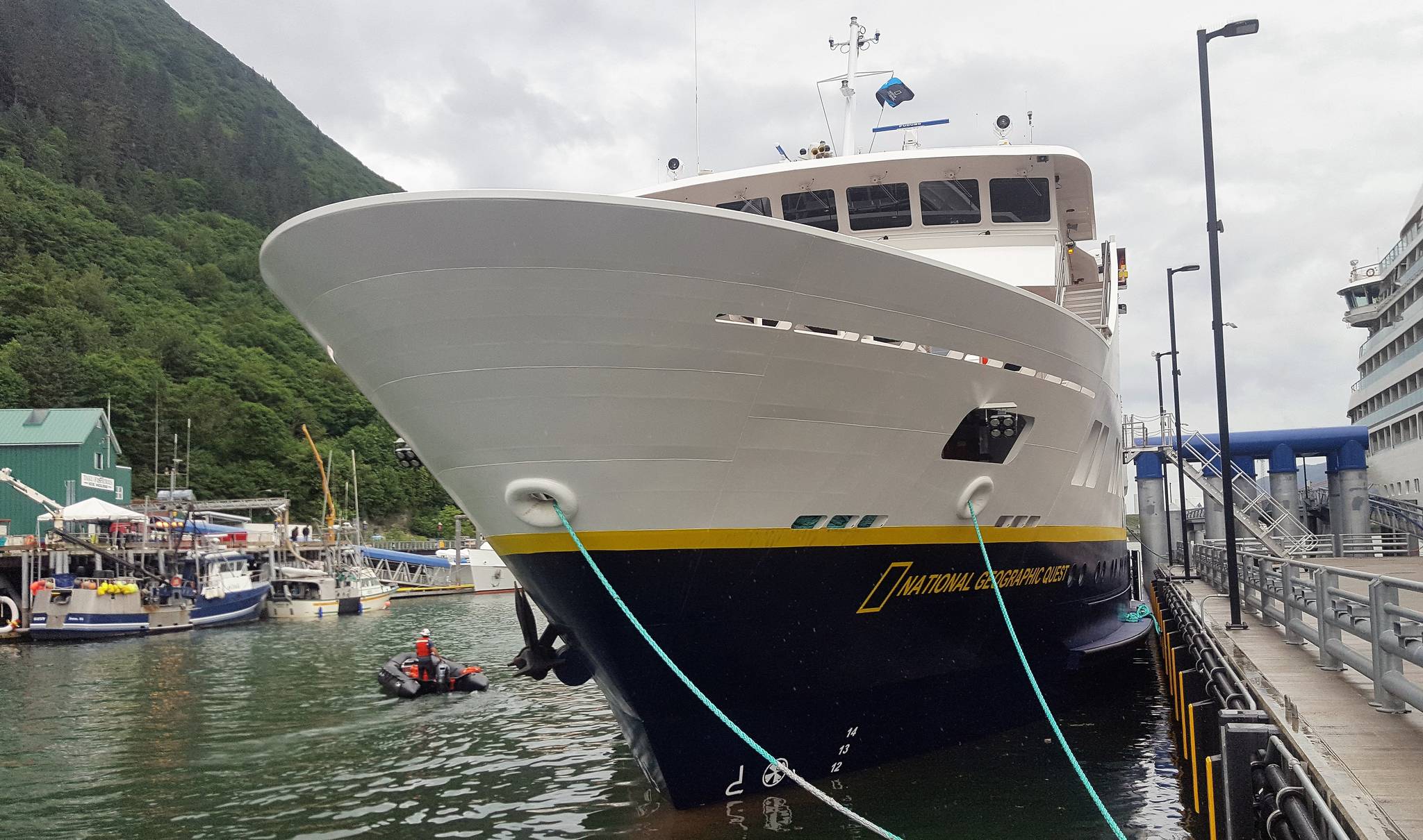 Lindblad Expeditions-National Geographic launches its new 100-guest expedition ship, National Geographic Quest, from Juneau on Saturday. (Liz Kellar | Juneau Empire)