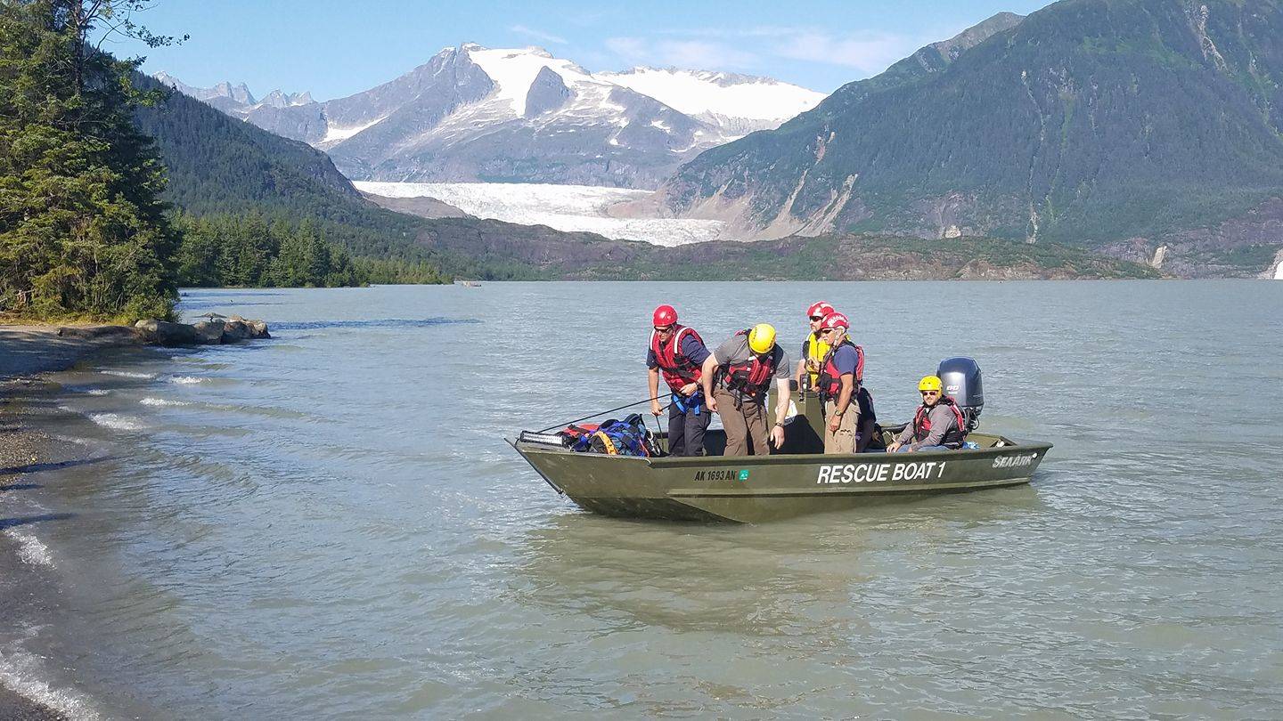 Capital City Fire/Rescue’s rope team and rescue boat were called out to rescue a hiker from West Glacier Trail Sunday afternoon. (Photo courtesy of CCFR)