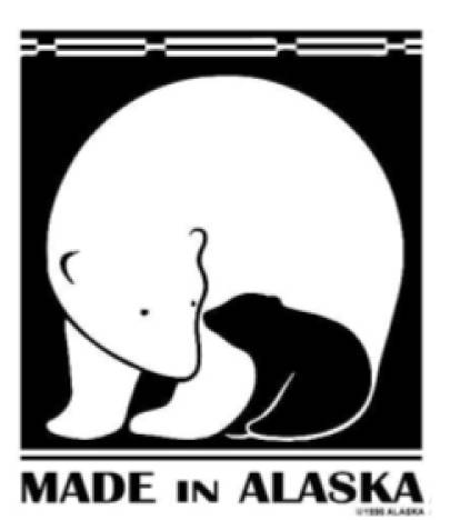 Anything made at least 51 percent in the state of Alaska can feature this logo, including marijuana businesses.