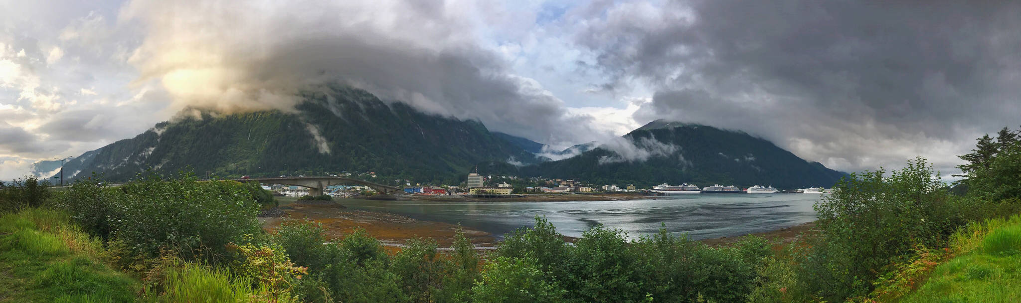 A panoramic view of downtown Juneau on Aug. 22. (Angelo Saggiomo | Juneau Empire)