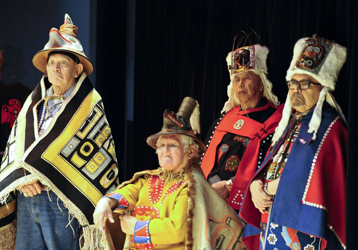 2012 conference in Sitka, left to right: Chatskookoo &
