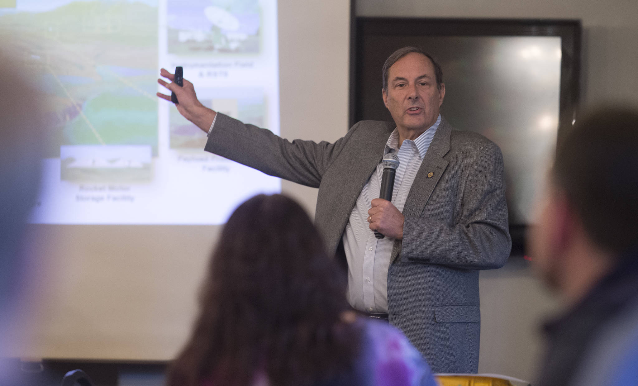 Craig Campbell, President and CEO of the Alaska Aerospace Corporation, presents “Alaska &