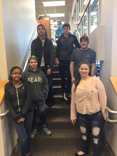 These students were recognized in October for their contributions to the Juneau-Douglas High School community: Finn Adam, Isaac Gabel (not pictured), Davis Harris (not pictured), Phillip Huntley, Ernie Ramos, Luke Mallinger (not pictured), Aubrey McCurley, Harley Sievenpiper-Booth, and Aaliyah Starr. Submitted photo.
