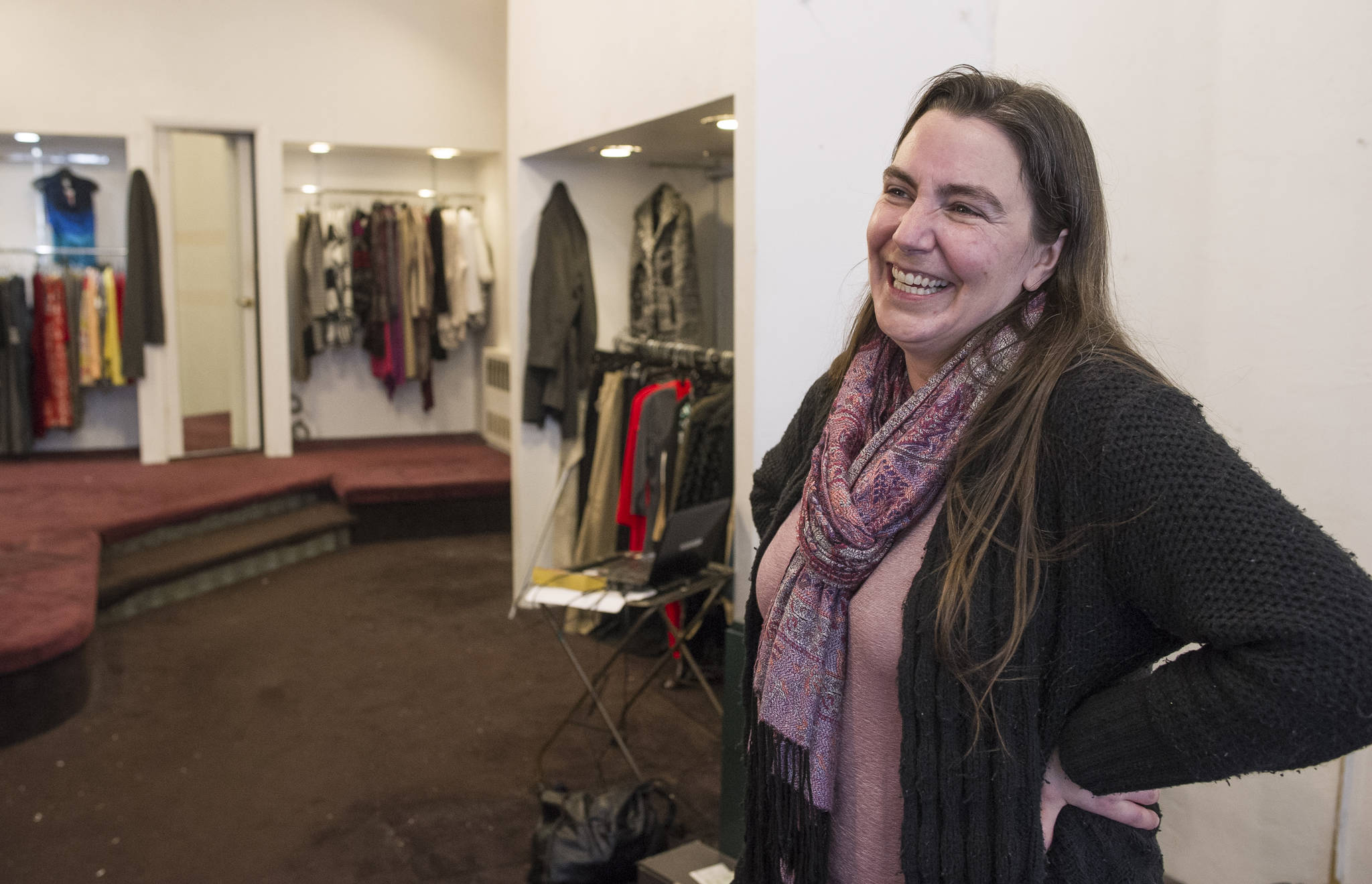 Lisa Ryals, owner of Lisa Davidson’s Boutique, talks about the closing of her business after 22 years on Wednesday, Nov. 1, 2017. (Michael Penn | Juneau Empire)