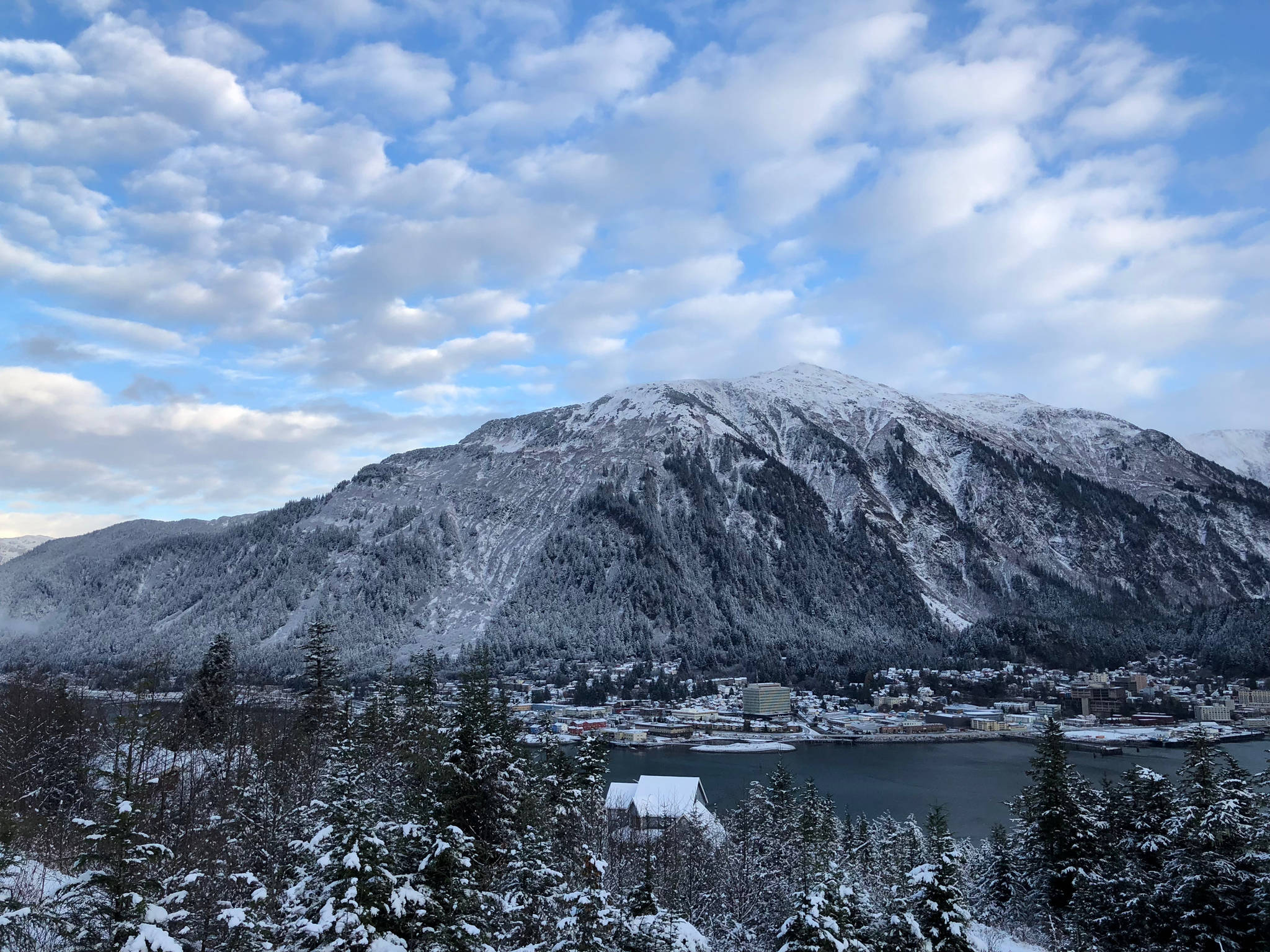 The first snow of the season covers Juneau on Saturday, Nov. 11, 2017. (Angelo Saggiomo | Juneau Empire)
