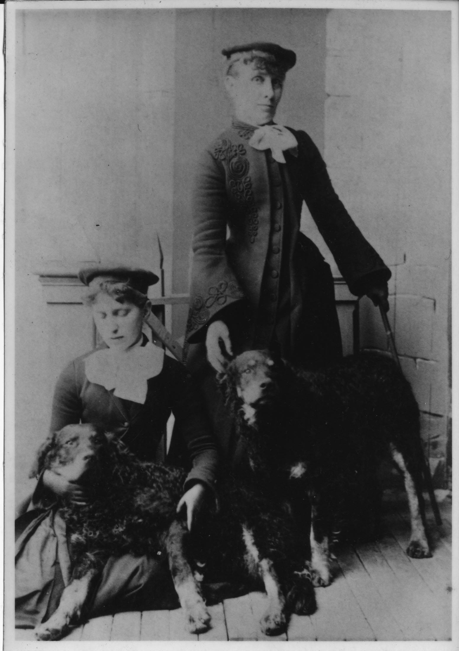Paulina and Augusta Cohen, 1883. Pauline Cohen standing. Photograph by Reuben Albertstone. PH271.