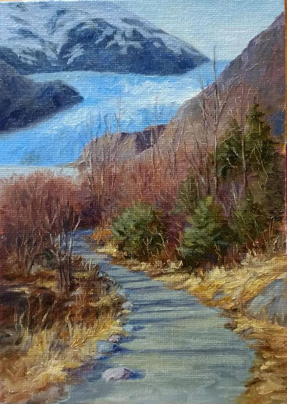 “Path to the Glacier” by Christine Lewis, the Juneau Artists Gallery’s featured artist for December. Courtesy image.