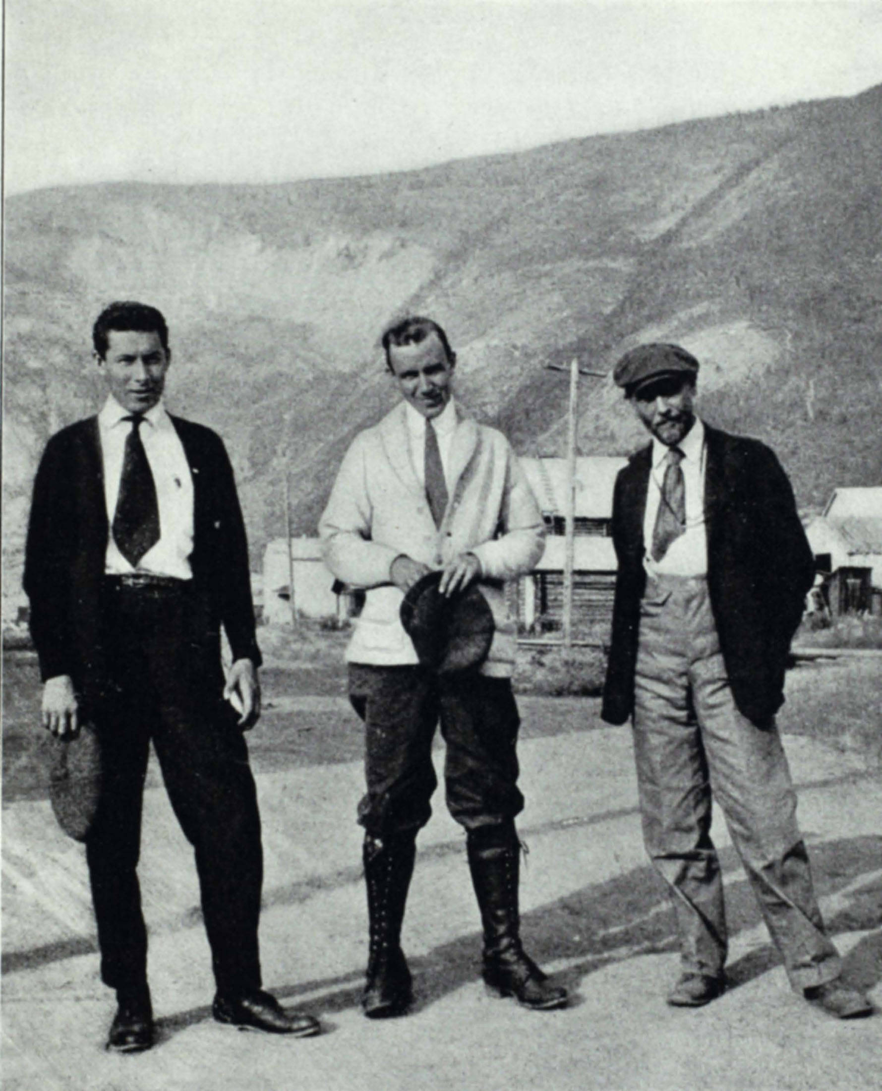 Walter Harper, William Thomas and Hudson Stuck in Dawson, August 1916. Courtesy of University of Nebraska Press.