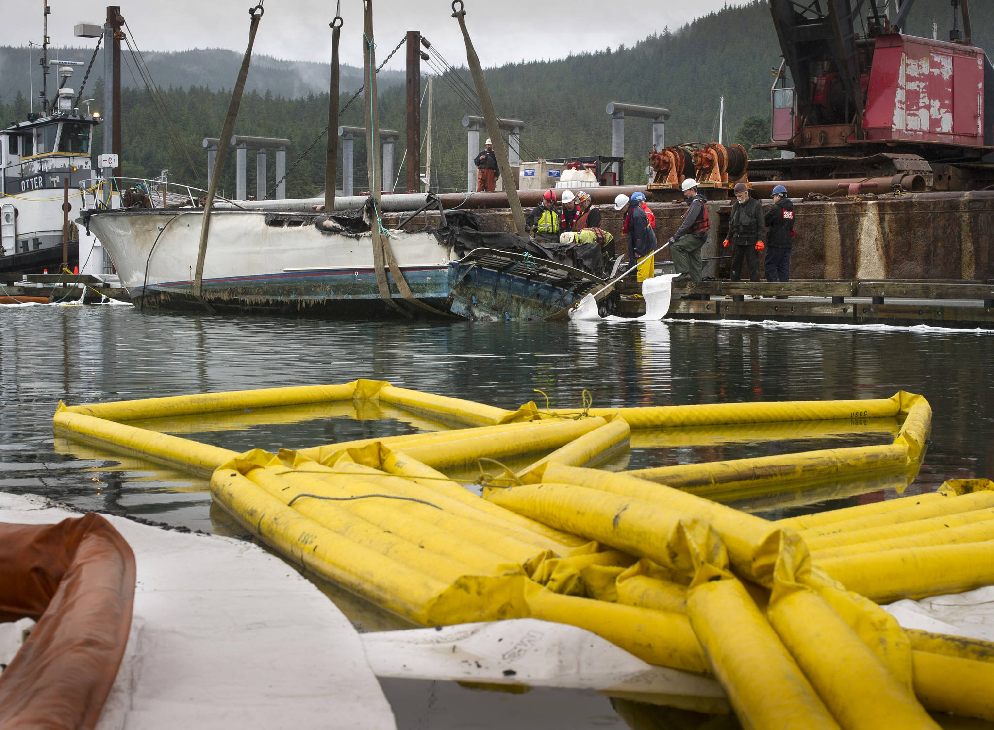 Michael Penn | Juneau Empire file  After the 42-foot boat Whimsea burned and sank in Don Statter Memorial Harbor in June, the federal Oil Spill Liability Trust Fund paid for cleanup and recovery of the boat. A tax supporting that fund is set to expire at the end of the year.