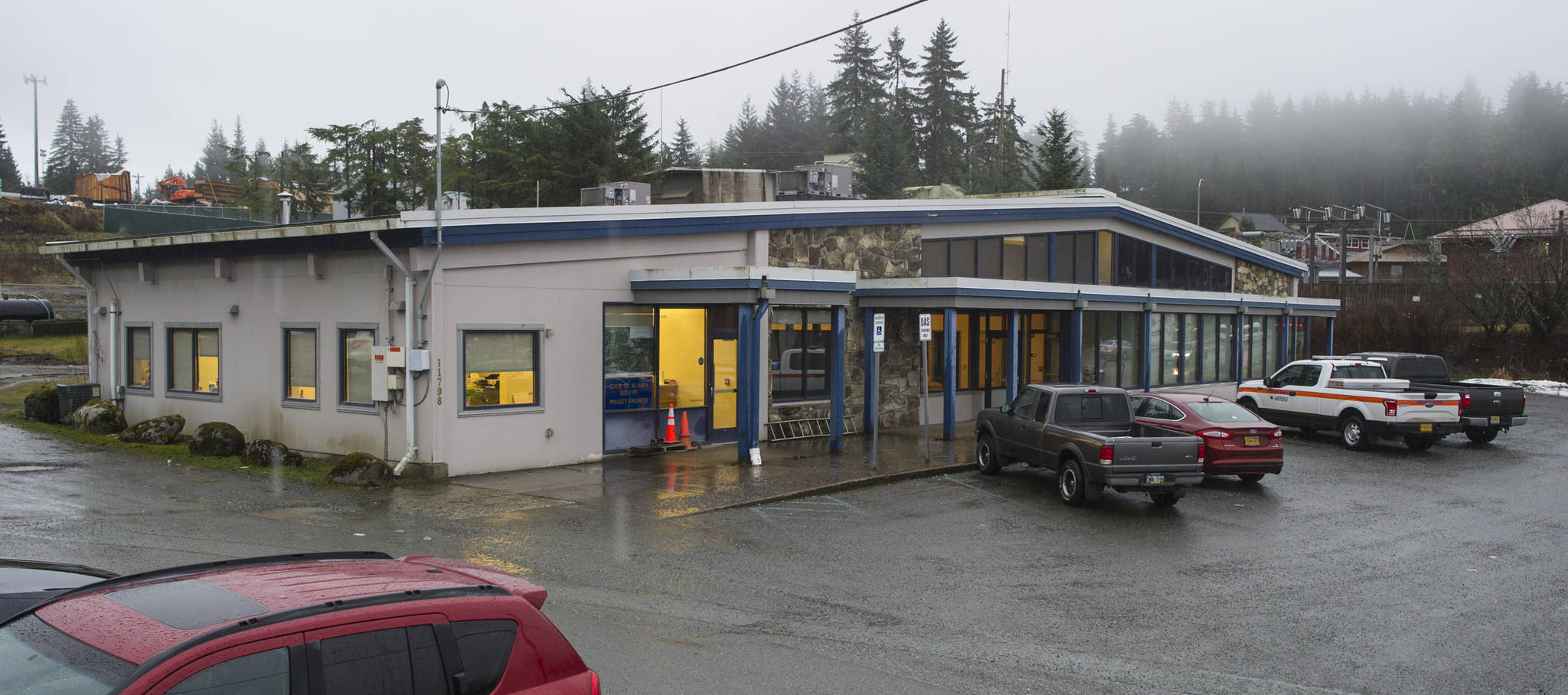 Garrett Schoenberger and Paul Simpson, of Alaska Legacy Partners, bought the previous University of Alaska Southeast book store and administration building in Auke Bay and are offering it as The Jetty for retail options in the Auke Bay area. (Michael Penn | Juneau Empire)