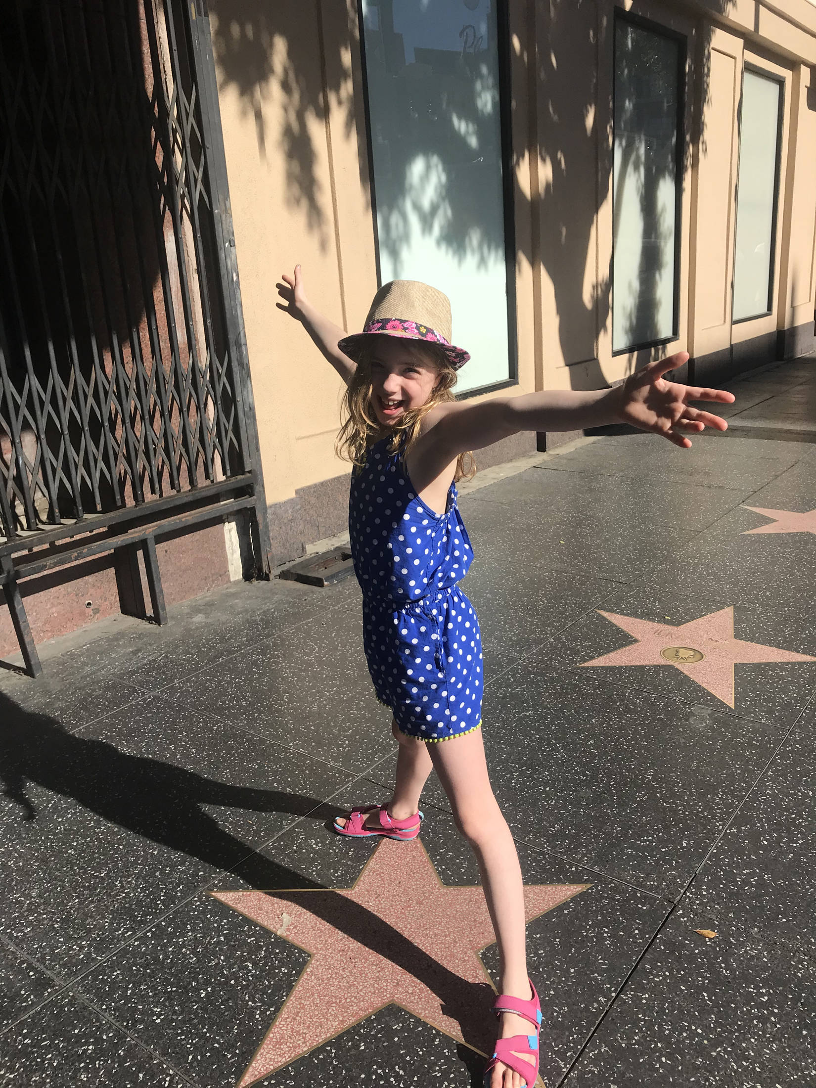 Siena Farr claims a blank star along the Hollywood Walk of Fame as her own. Courtesy of Clint J. Farr