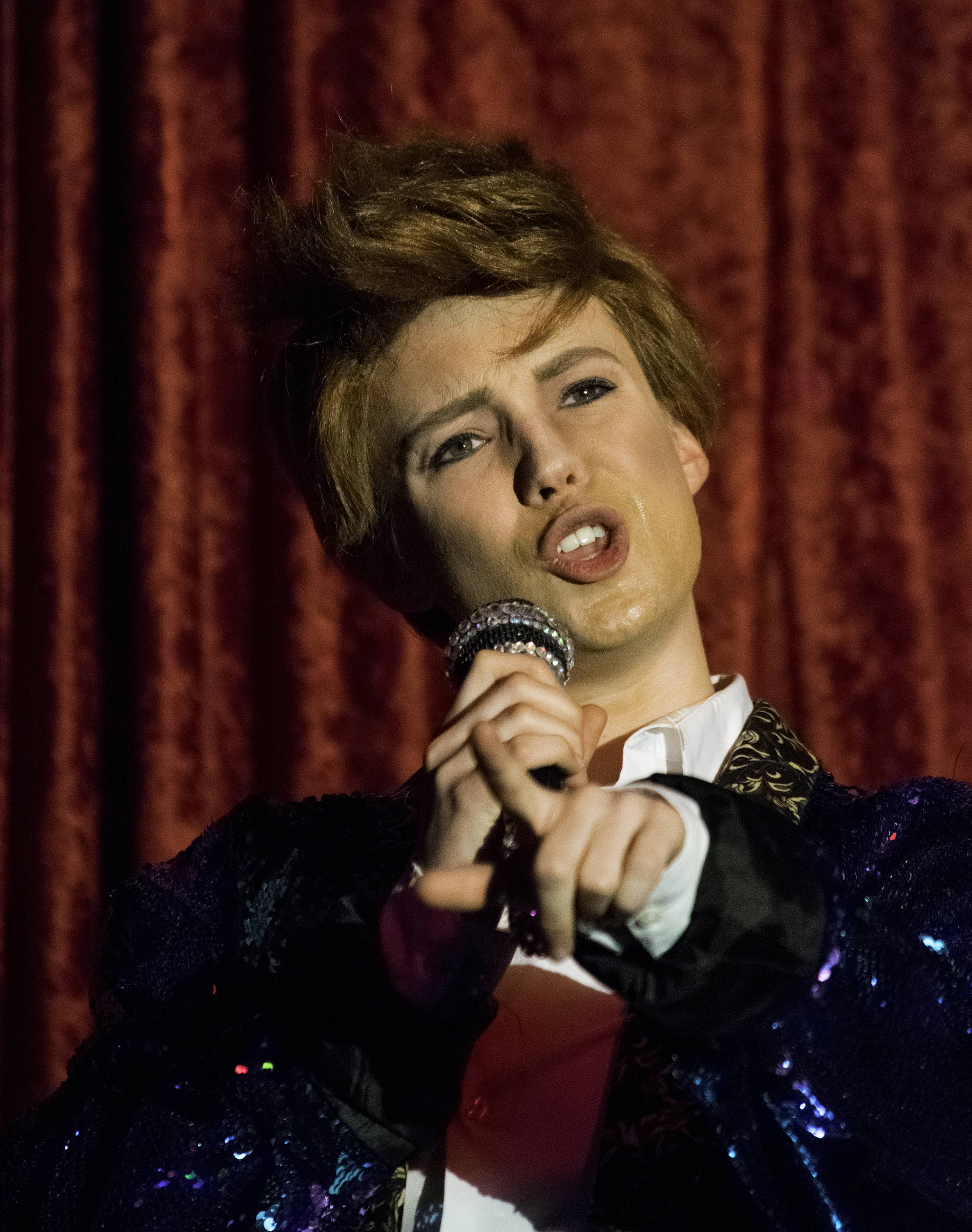 Ryder Strong (Cate Ross) performs at the Heartbreakers drag show at the Rendezvous on Saturday, Feb. 24, 2018.