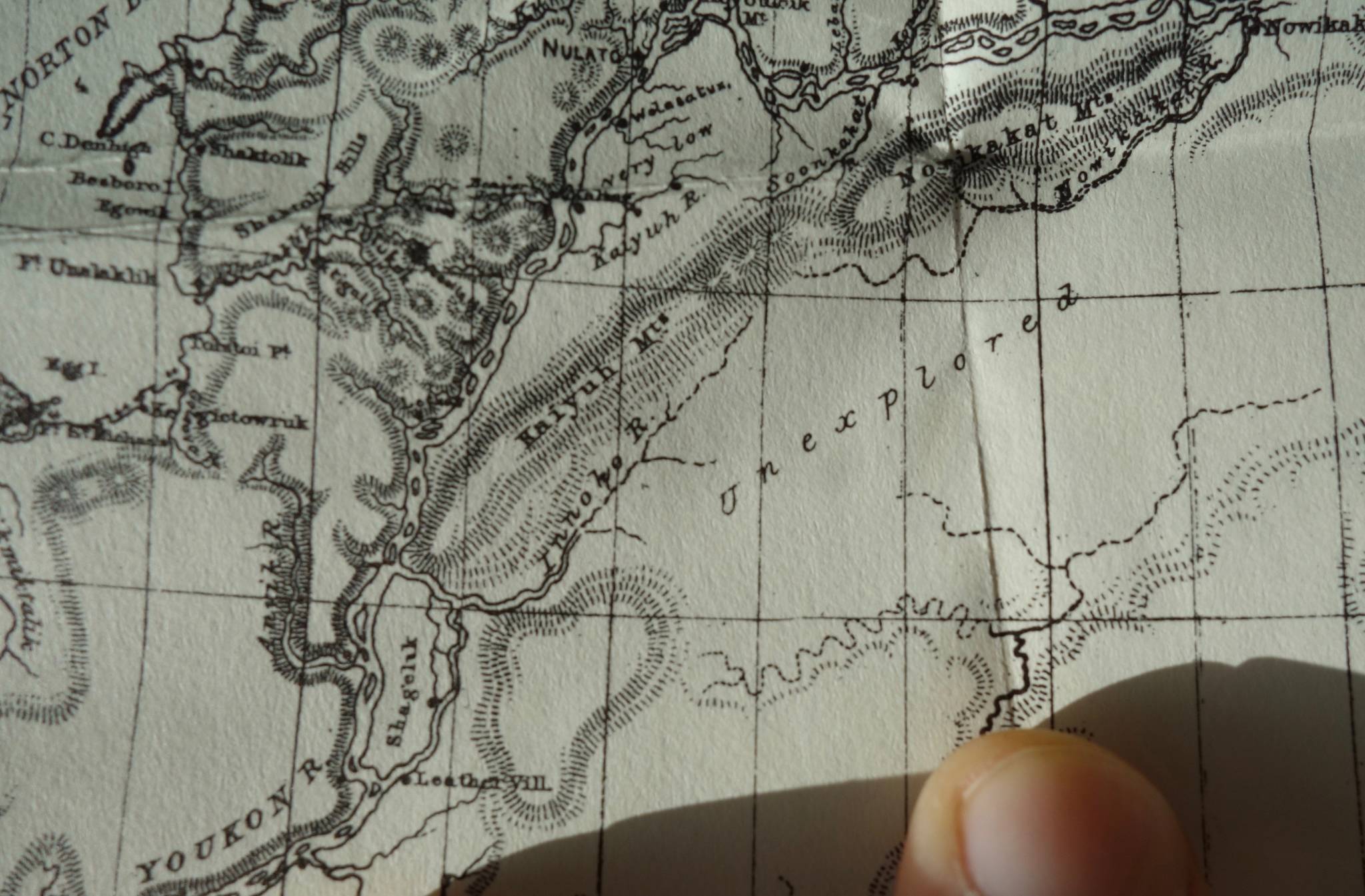 A detail of William Dall’s 1870 Alaska map, from “Alaska and its Resources.”