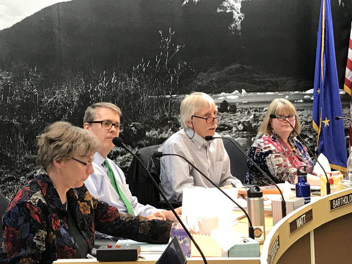 City and Borough of Juneau Finance Director Bob Bartholomew presents the proposed Fiscal Year 2019 budget during the Assembly Finance Committee meeting at Assembly Chambers Wednesday. (Gregory Philson | Juneau Empire)