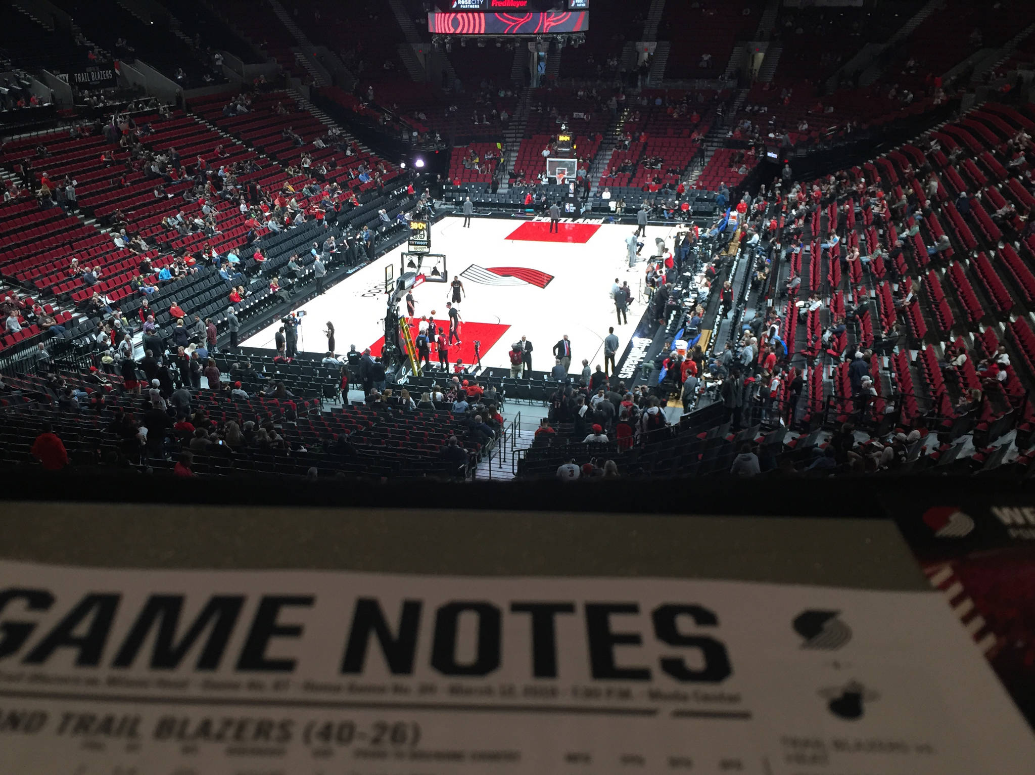 I was assigned a seat in section 207 for my coverage of the Portland Trail Blazers’ March 12 game against the Miami Heat at the Moda Center in Portland. (Nolin Ainsworth | Juneau Empire)