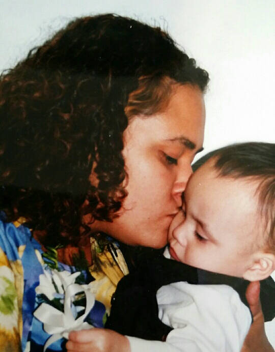 Tanya Rorem, pictured kissing her son in 2002. (Courtesy photo | Rorem family)