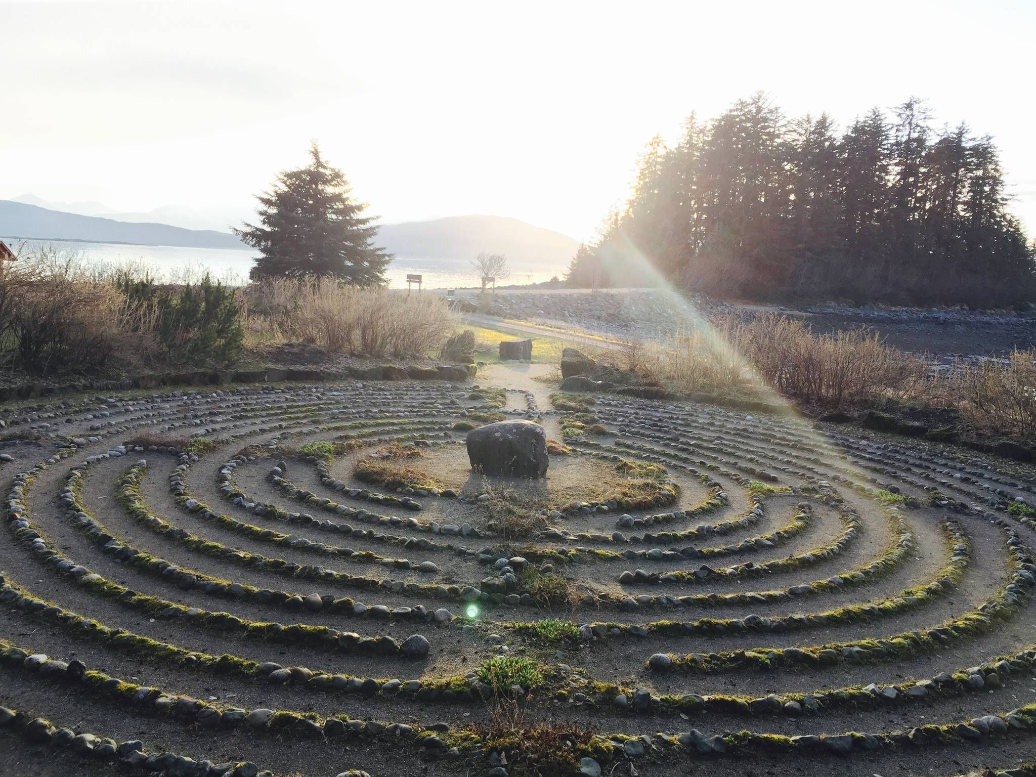 The labyrinth at the Shrine of St. Therese, April 2015. (Emily Russo Miller | Juneau Empire File)
