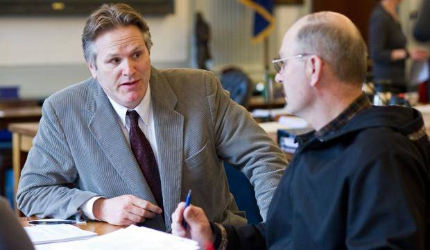 Then-Sen. Mike Dunleavy, R-Wasilla, April 2014 (Michael Penn | Juneau Empire File)