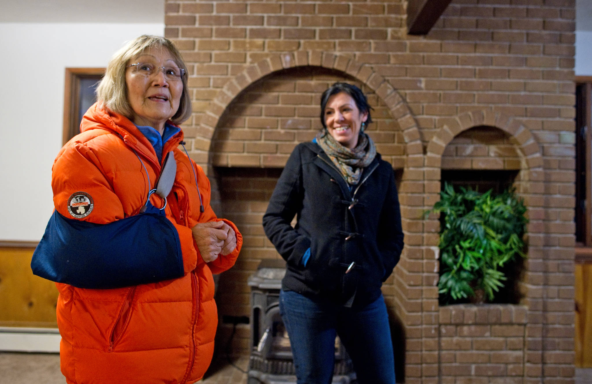 June Degnan and Kara Nelson look around the six-bedroom house their organization, Haven House, aquired on Monday to be used as a halfway house for women being released from prison. They expect to have their first occupants by March.