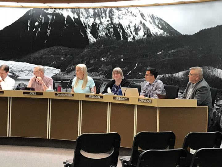 City and Borough of Juneau Assembly member Beth Weldon speaks during the regular meeting Monday. (Gregory Philson | Juneau Empire)