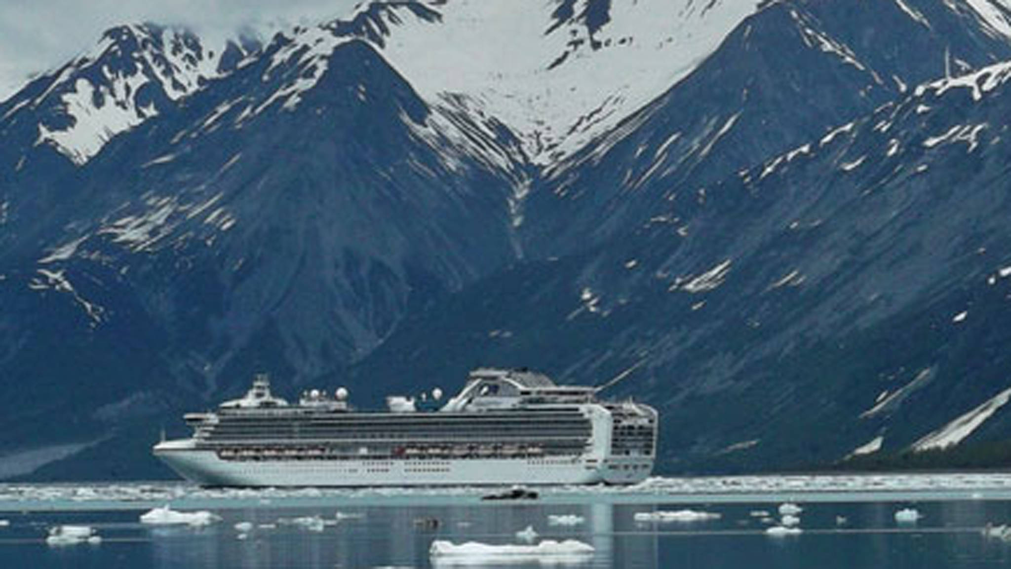 A cruise ship in Glacier Bay National Park. (Photo courtesy NPS)