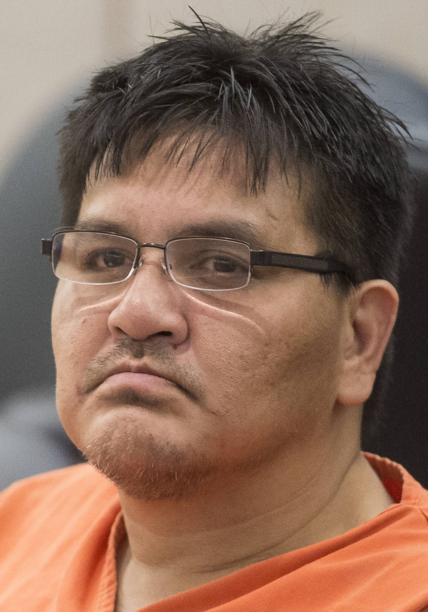 David Valentine Evenson, 51 at the time, appears in Juneau District Court on charges of second-degree murder, manslaughter and criminally negligent homicide of Aaron G. Monette. (Michael Penn | Juneau Empire File)
