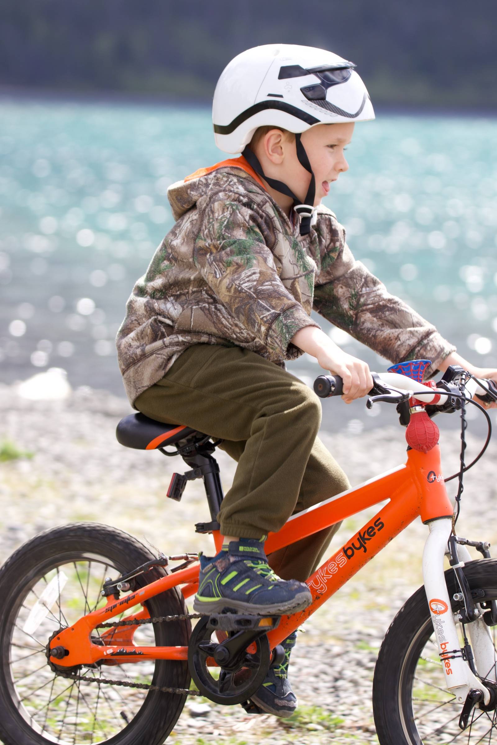 Alex Weiss is pictured riding his bike in this undated photo. The Weiss family believes the bike, which won first place in the boys&rsquo; division of the Most Decorated Bicycle competition, was stolen after the annual Fourth of July parade in Douglas. (Derek Weiss | Courtesy Photo)