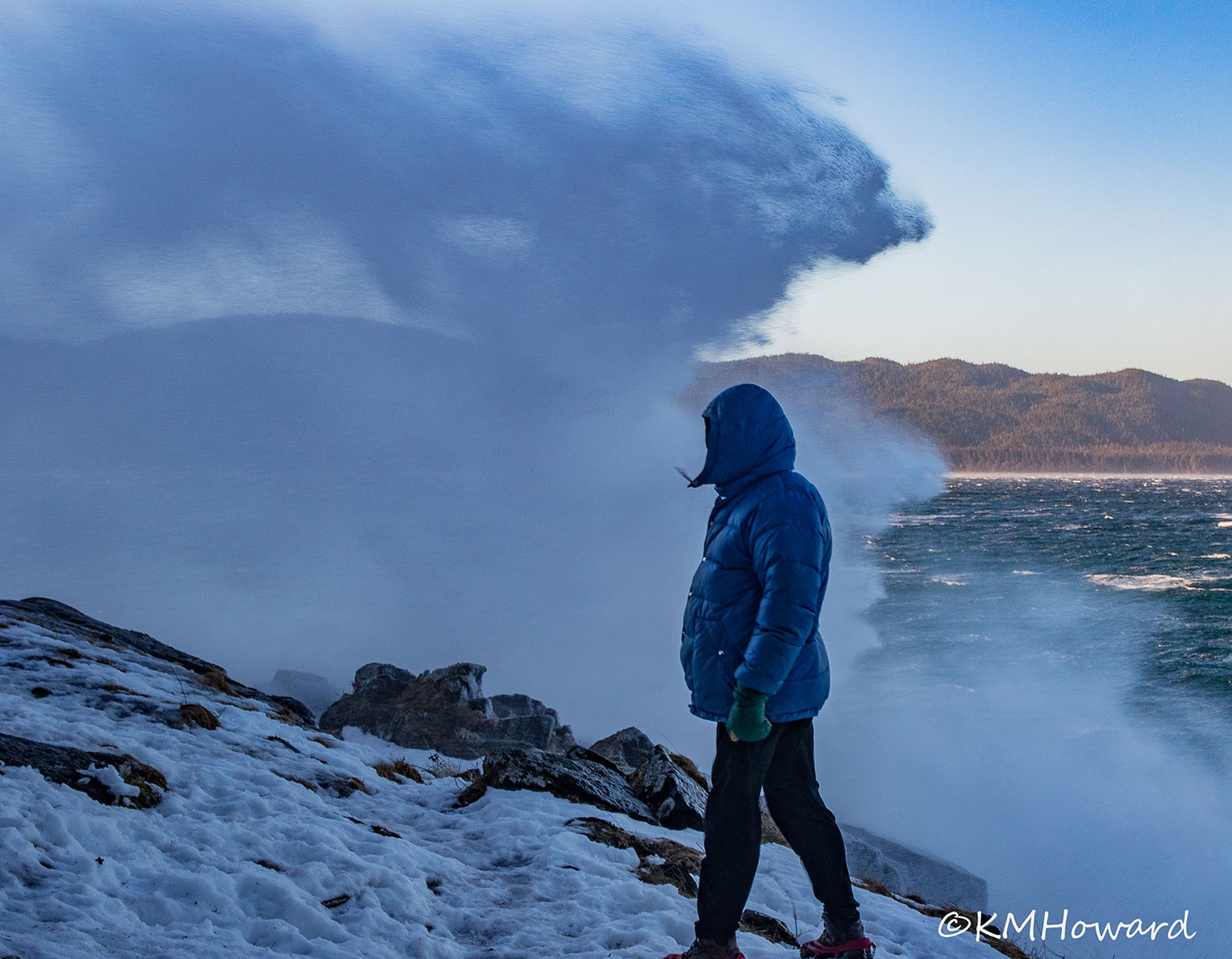 Crashing surf, Lena Point. Photo by Kerry Howard
