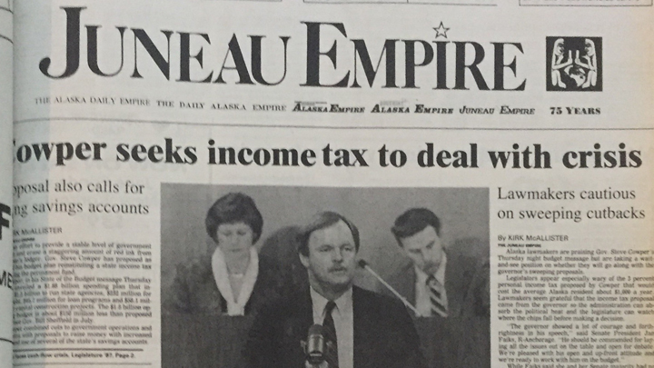 The front page of the Empire on Jan. 23, 1987. (Tasha Elizarde | For the Juneau Empire)