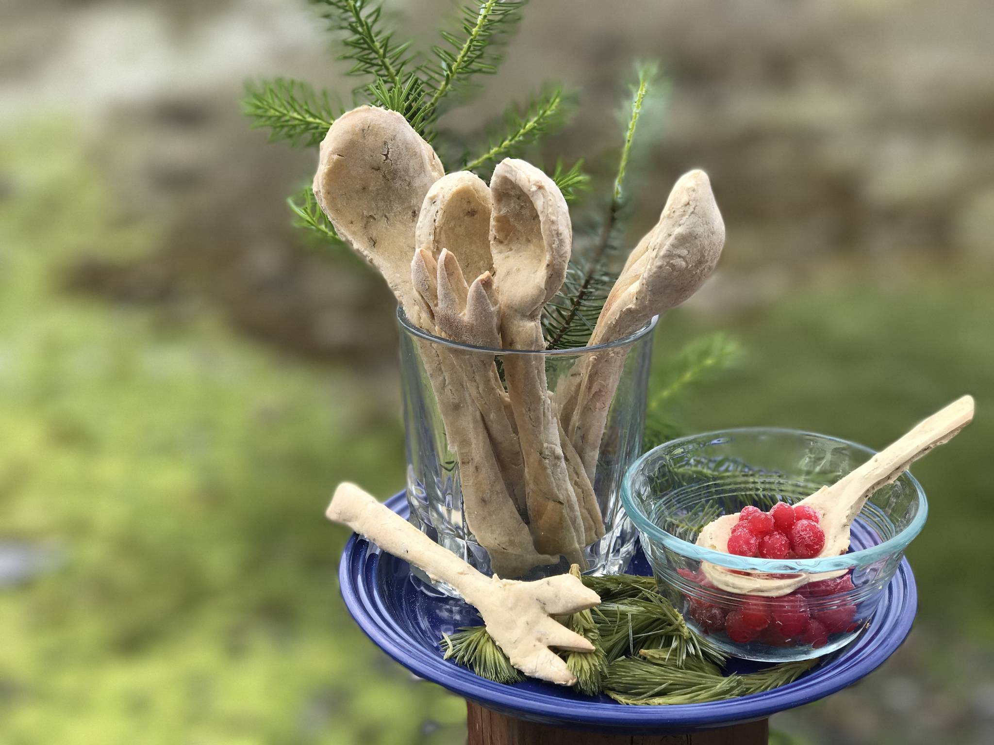 Edible spruce tip forks and spoons. Vivian Faith Prescott | For the Capital City Weekly