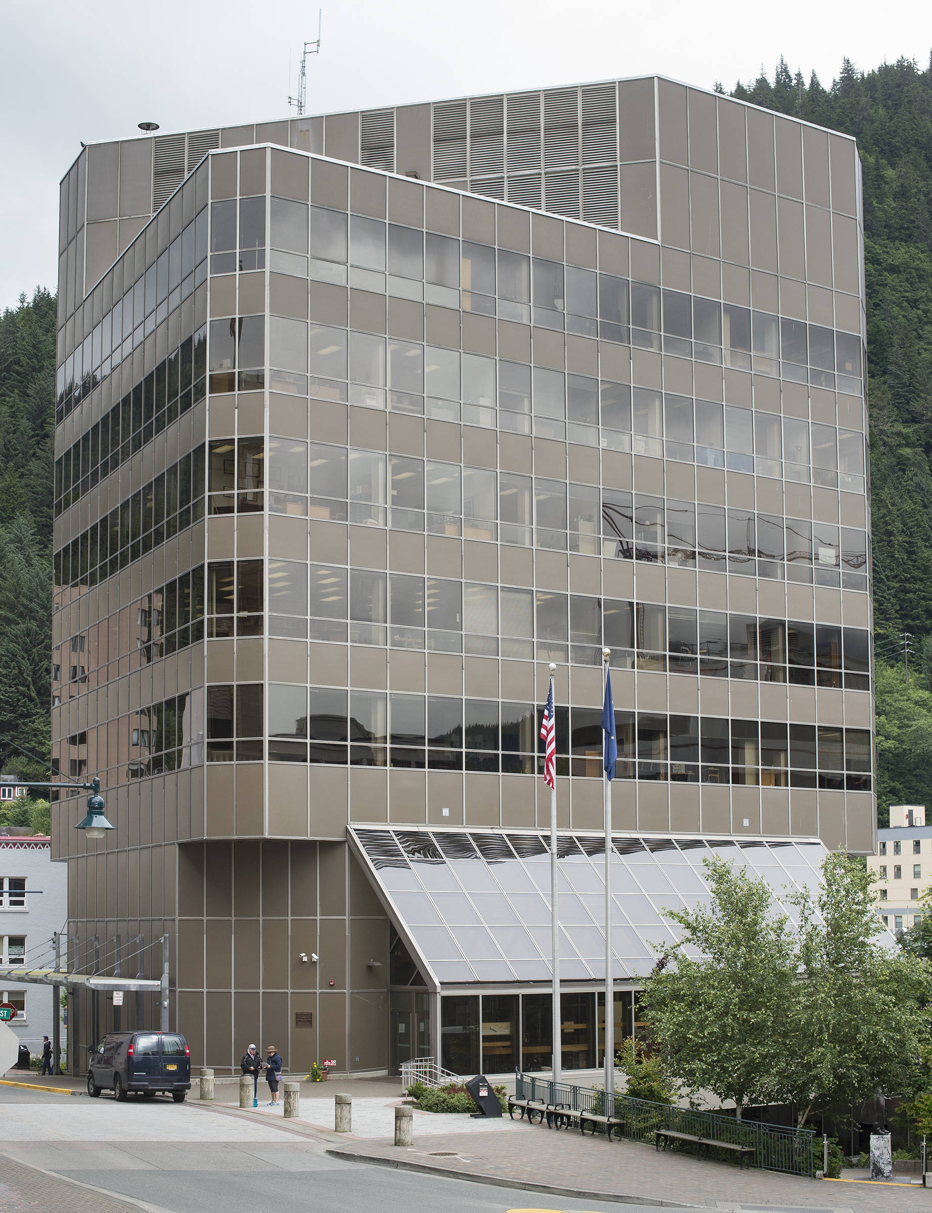 The Dimond Courthouse at the corner of Main and 4th Streets in Juneau on Wednesday, July 19, 2017. (Michael Penn | Juneau Empire File)