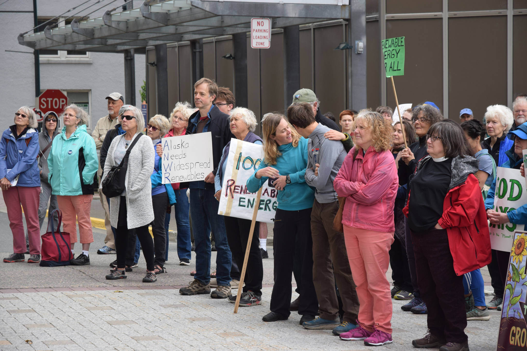 About 200 protesters attended a rally for climate change action at the Alaska Capitol on Saturday, Sept. 8, 2018. (Kevin Gullufsen | Juneau Empire)