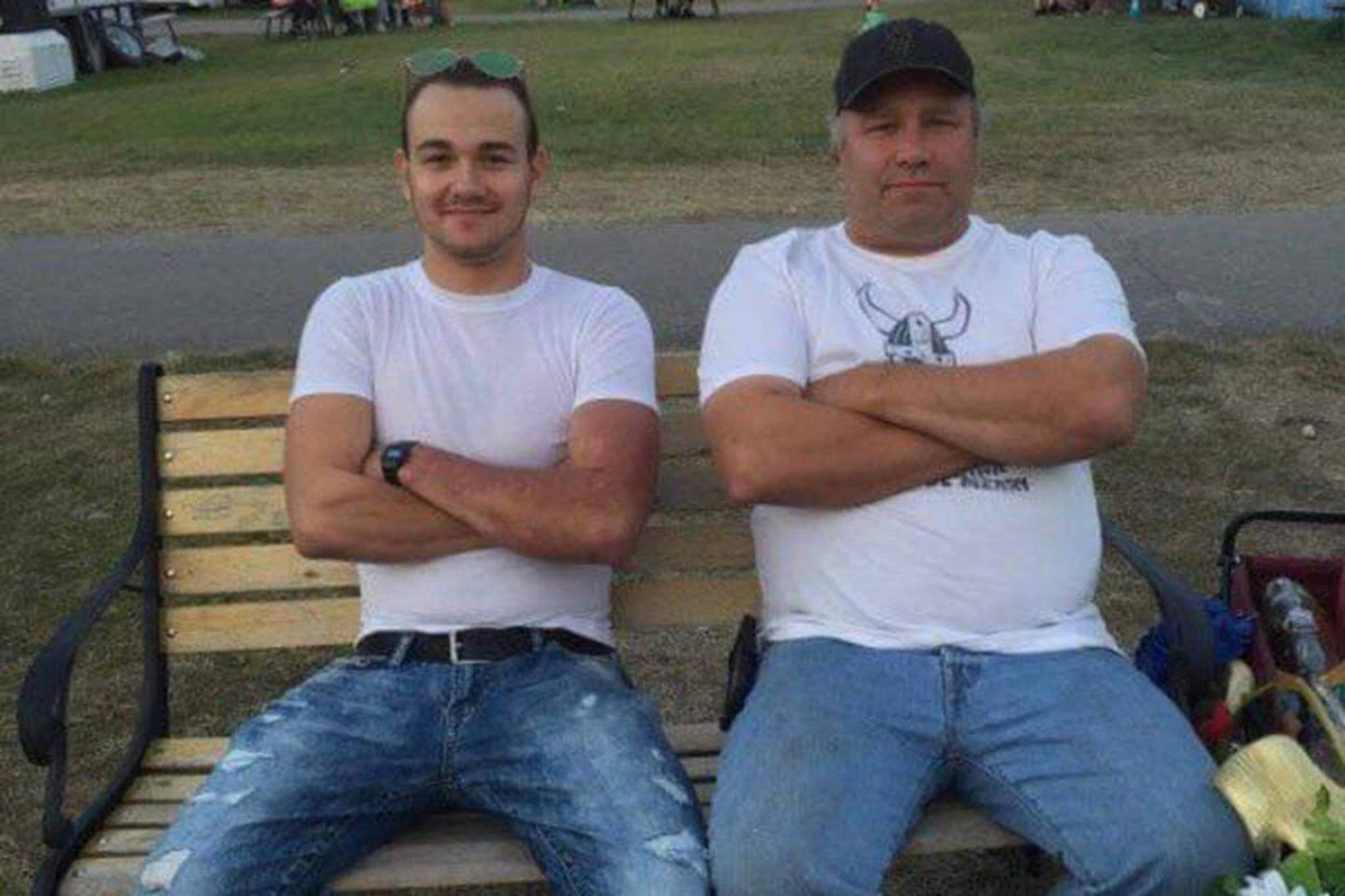 Cody Eyre (left) poses for a picture with his father. (Courtesy Photo | Eyre Family)