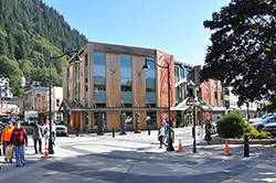 Front and Seward streets will be known as Heritage Square after a resolution passed by the City and Borough of Juneau. The resolution drew no opposition. The idea for Heritage Square was first proposed publicly three weeks ago during the unveiling of three bronze house posts outside of the Walter Soboleff Building. (Courtesy photo | Sealaska Heritage Institute)
