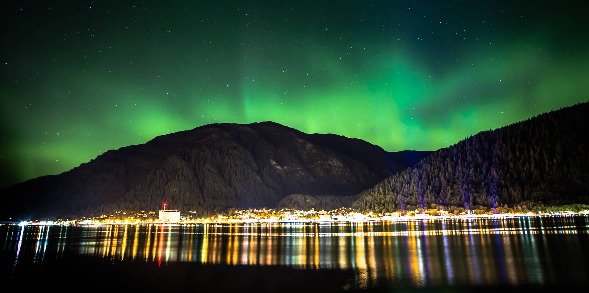 Northern lights over Juneau, on the night of Oct. 8, 2018. (Courtsey Photo | Jack Beedle)