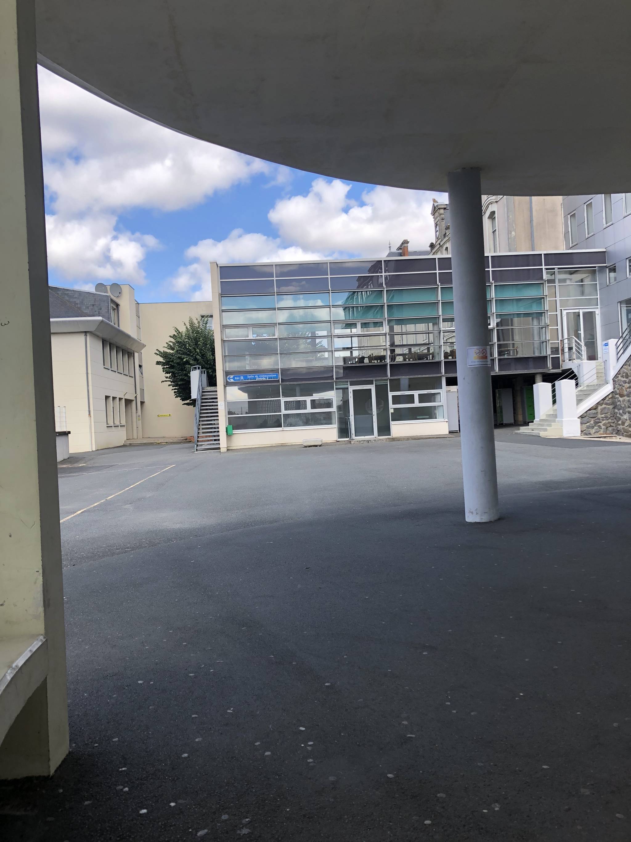 Outside view of the cafeteria and the building where I have most of my classes on Sept. 7, 2018. (Bridget McTague | For the Juneau Empire)